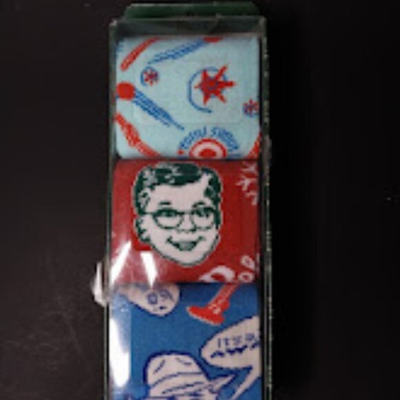 A Christmas Story Adult Movie Inspired Design 3 Pack Crew Socks - Picture 6 of 6